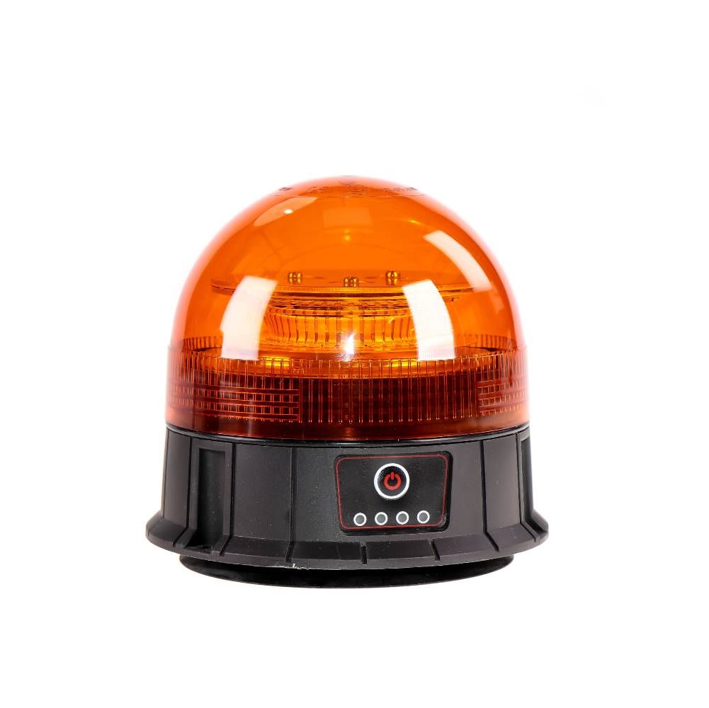 Gyrophare LED orange fixe-2pointsØ58mm H13cm 11V-110V - Tout