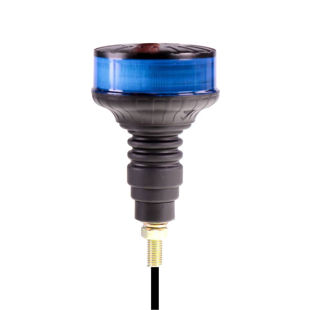 Gyrophare LED bleu, rotatif R65 Classe 2, magnétique, 10/30V