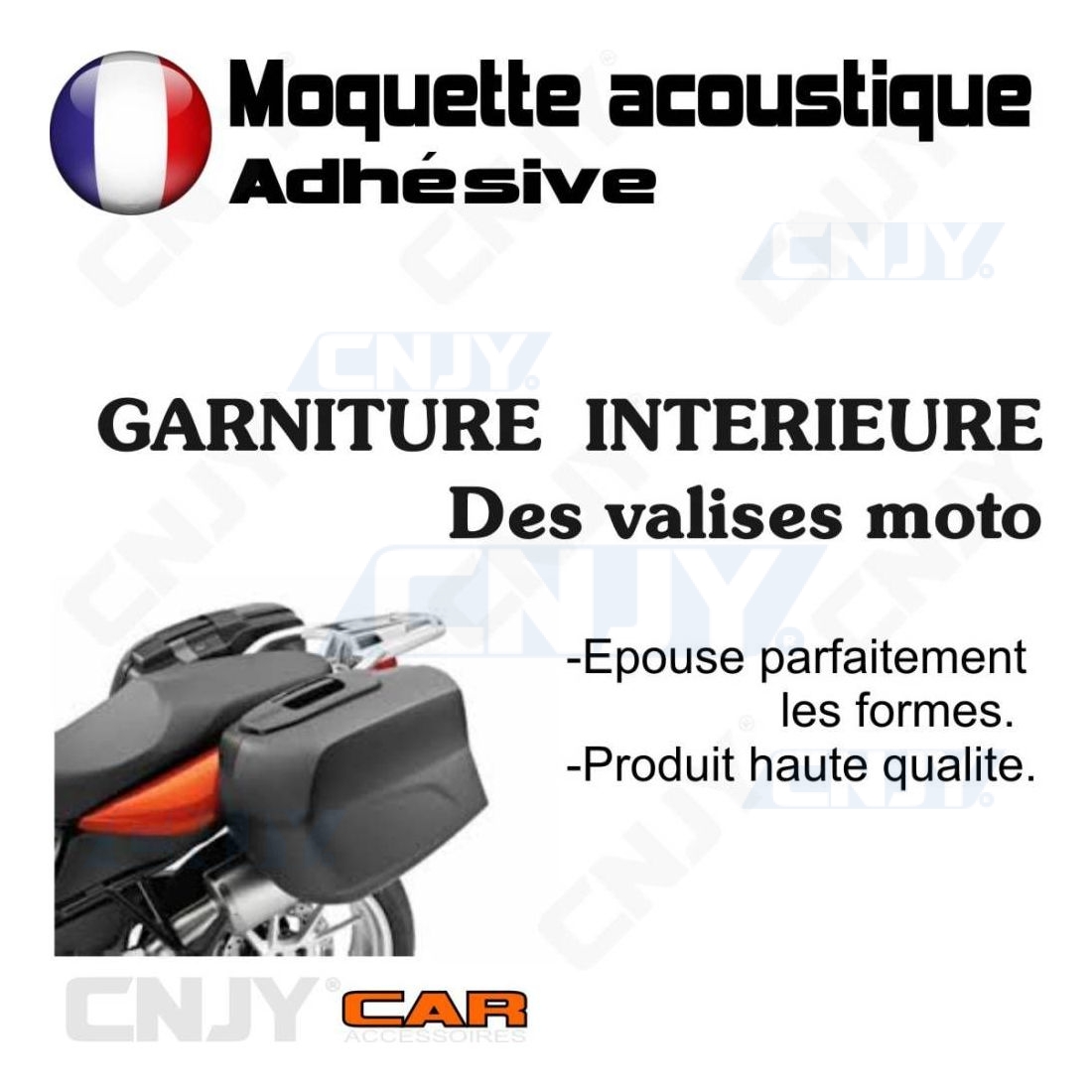 Moquette acoustique adhésive noir pour sellerie auto camping car  recouvrement et capitonnage automobile hifi en rouleau.