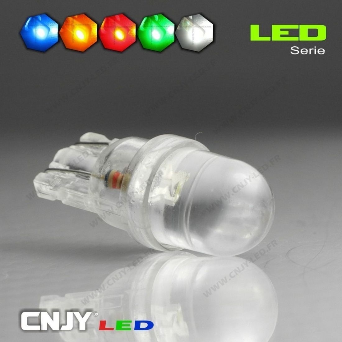 SL.GT Ampoules LED Voiture T10 W5W 12v Clair Fibre de Verre Avertissement  Ampoule Largeur Super Lumineux LED Cté Lumière,10PCS