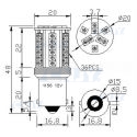 AMPOULE 45 LED BA15S R10W P21W 1156 ROUGE 12V/24V