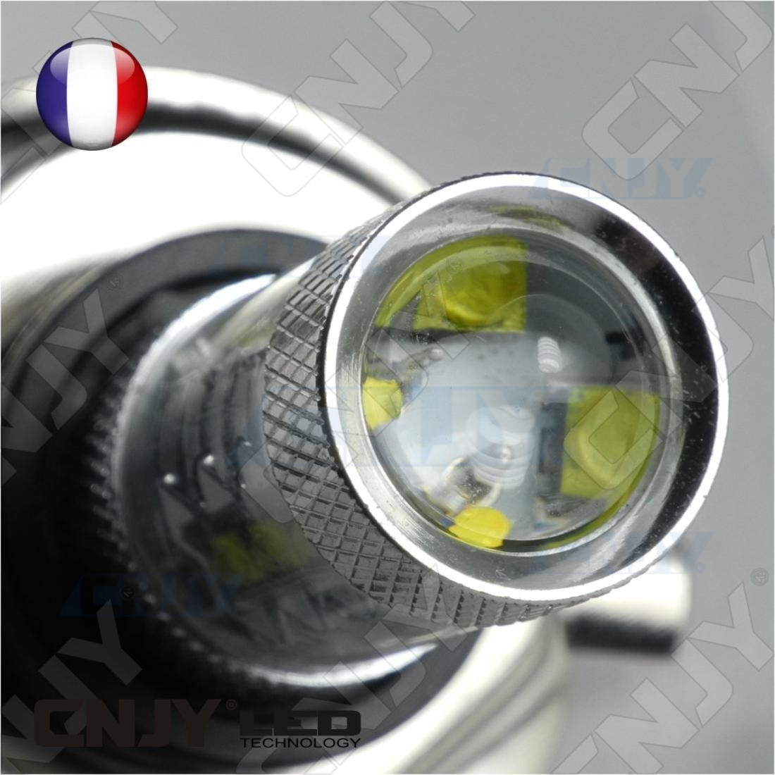 2 Ampoules 16 LED H7 PX26D Type 80W CREE XPE Lenticulaire 12V