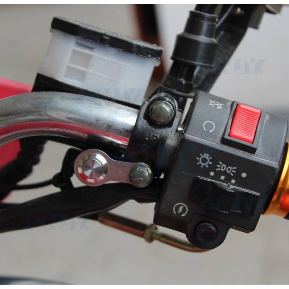 LED ROUGE MOTO Interrupteur Sur + Off Support Guidon Bouton Poussoir 12V  Work EUR 9,71 - PicClick FR