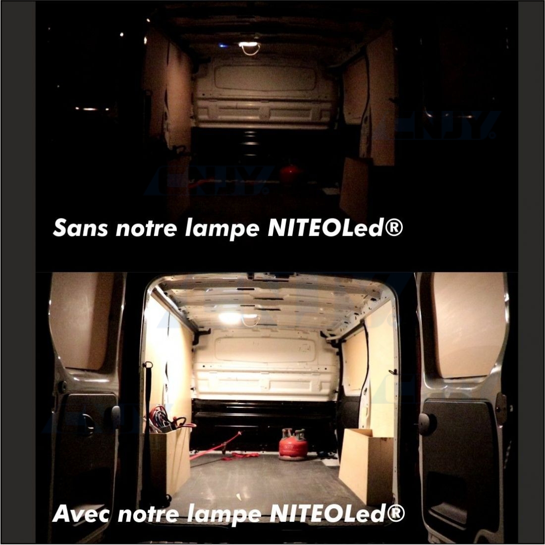 Lampe d'éclairage Led intérieure 12V/24V Niteoled® pour camping-car,  camion, fourgon & van aménagé.