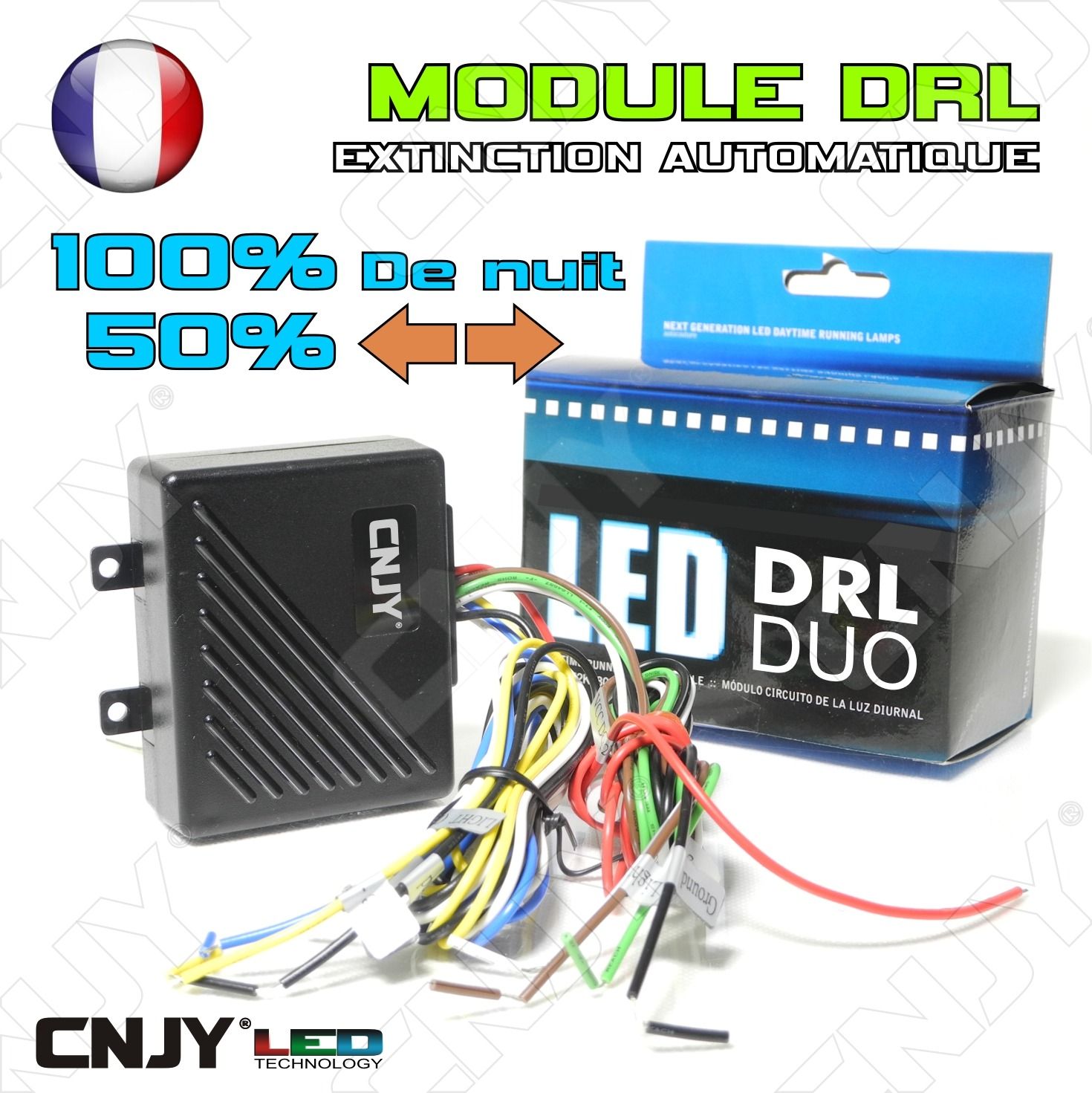 Qiilu Feux de jour 2X 30 LED Voiture 12V DC Feux de Signalisation Diurnes  DRL Conduite Lumière du Jour Lampe + Clignotant