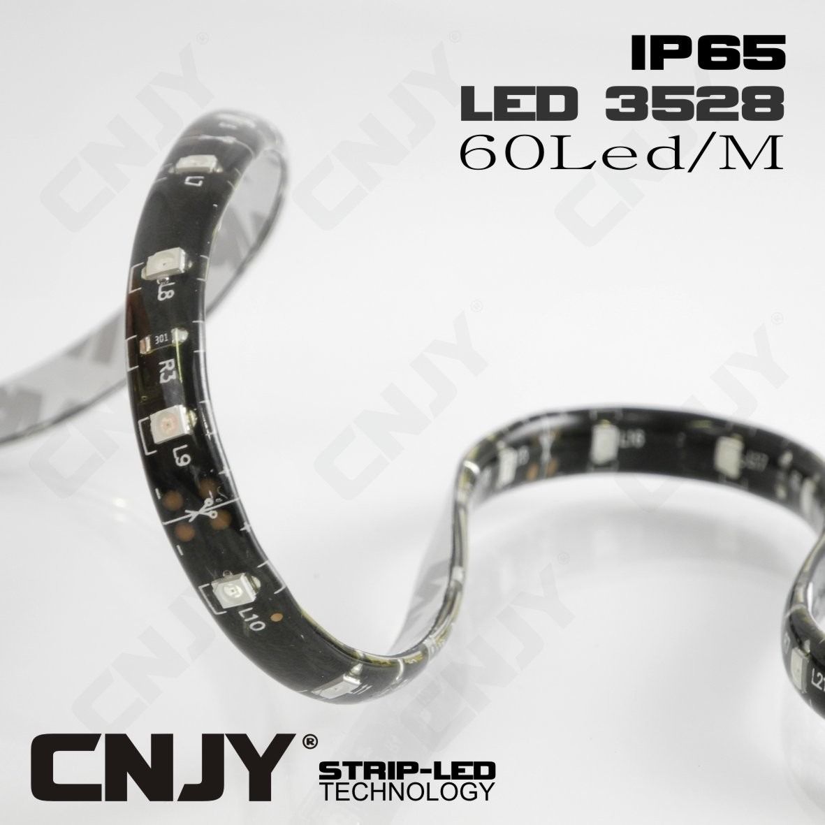 Ruban Led Strip LED bande double JAUNE, flexible, étanche, (2m) + Connecteur