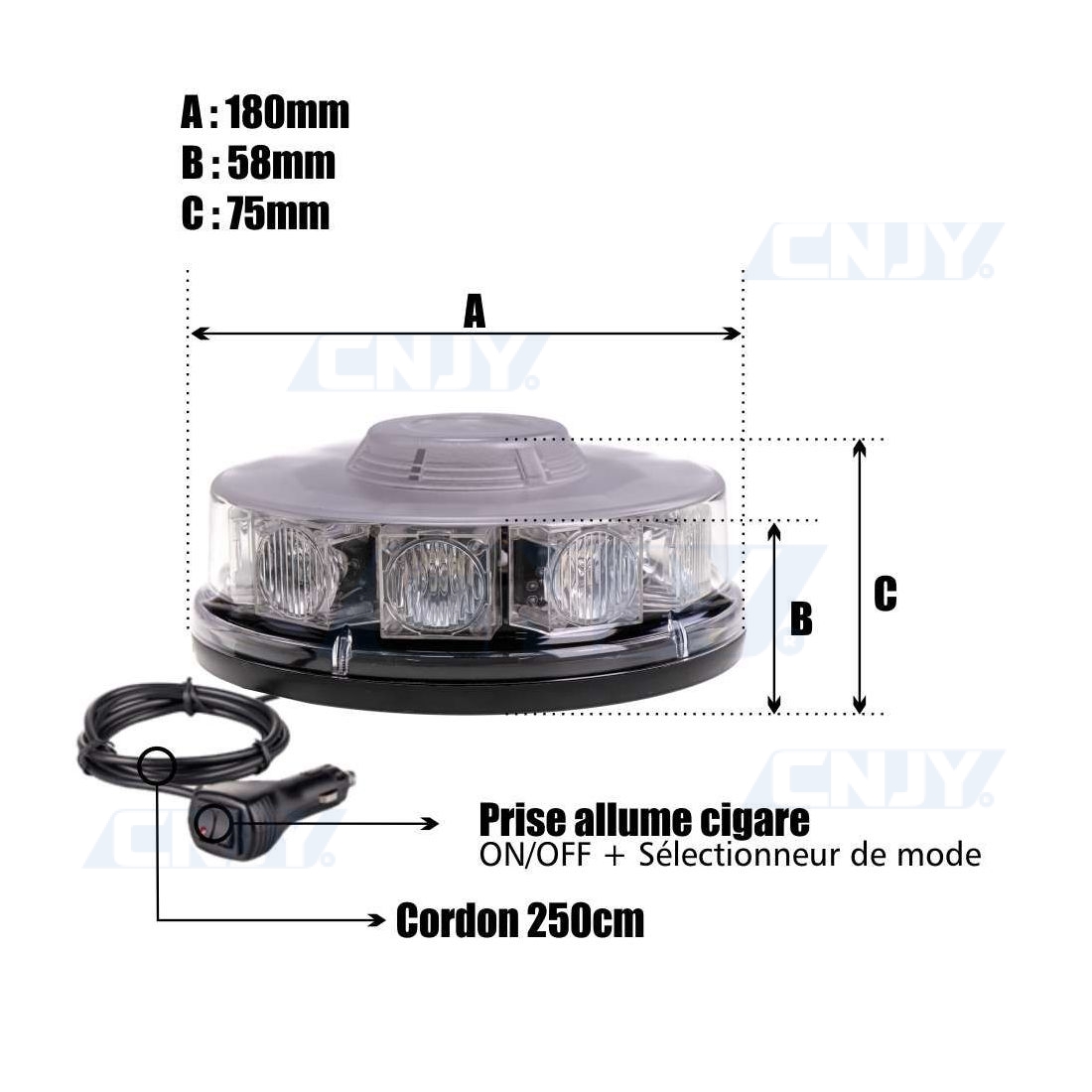 Gyrophare LED R65 extra plat Dès 36,99€ HT