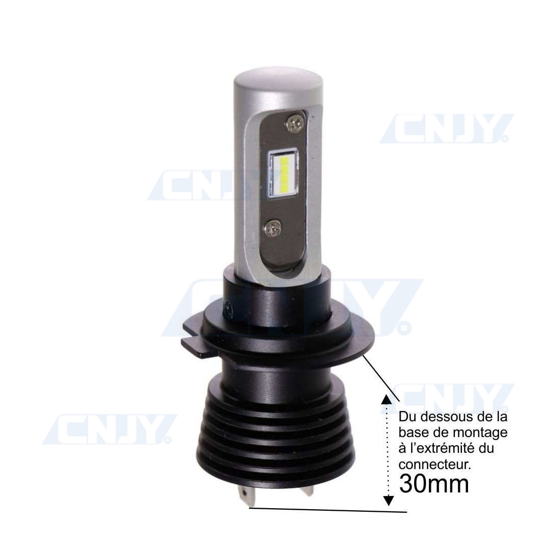Pack 2 Ampoules led phare ventilées HIR2 9012 Antierreur ODB 6000K E9